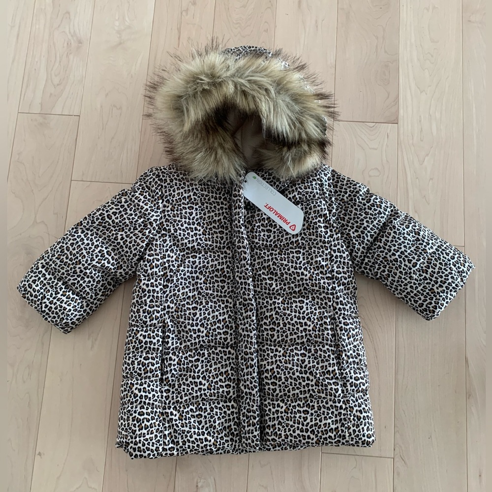 Kids ColdControl Max Puffer Jacket Leopard print 18-24m NWT